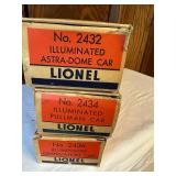 Set of 3 Vintage Lionel Lines Train Cars with Original Boxes