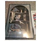 Set of 2 Decorative Posters: 60s Themed Buttons and Vintage Shelf Still Life