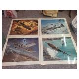 Collection of World War II Series I U.S.A.A.F. Bombers Prints