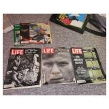 Collection of Vintage LIFE Magazines and Sport Newspapers