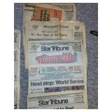 Collection of Vintage 1987 Minnesota Twins Newspapers