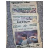 Collection of Vintage 1987 Minnesota Twins Newspapers