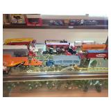 Collection of 18 Die-Cast Model Trucks with Trailers