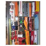Collection of 18 Die-Cast Model Trucks with Trailers