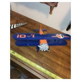 Set of 2 Model Airplanes with Vintage Military and Racing Designs