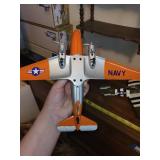 Set of 2 Die-Cast Military Airplane Models - United States Navy & Army Air Force