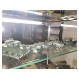 Collection of Military Model Vehicles with Tank, Jeeps, and Scout Car