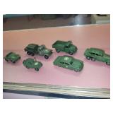 Collection of 7 Dinky Toys Military Vehicles