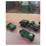 Collection of 7 Dinky Toys Military Vehicles