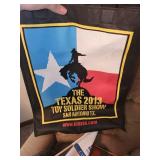 Jesse Ventura Action Figures, Football, and Tote bag from 2013 Texas Toy Soldier Show