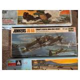Collection of 3 Vintage Aircraft Model Kits: P-39 Airacobra, Junkers Ju 88, AC-47