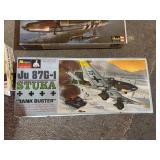 Set of 3 Vintage Military Aircraft Model Kits - Ju 87G-1, Martin B-26, Douglas Boston III