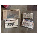 Collection of 4 Unassembled Vintage Airplane Model Kits