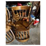 Set of 2 Vintage Wooden Dining Chairs