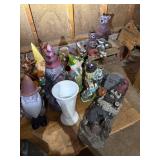 Assortment of Garden Gnomes and Animal Figurines