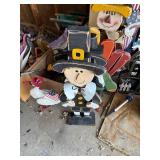 Collection of Festive Wooden Yard Decorations