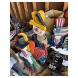 Collection of Festive Wooden Yard Decorations