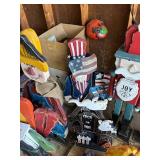 Collection of Festive Wooden Yard Decorations