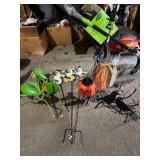 Assorted Outdoor Halloween Decorations with Ghosts and Pumpkin