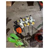 Assorted Outdoor Halloween Decorations with Ghosts and Pumpkin