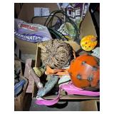 Assorted Garage Sale Items and Invacare Commode Chair