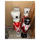 Set of 3 Decorative Holiday Nutcracker Statues