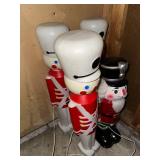 Set of 3 Decorative Holiday Nutcracker Statues