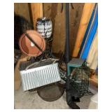 Assorted Outdoor Garden Decor Items with Shepherds Hook