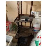 Vintage Wooden Corner Shelf Unit