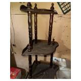 Vintage Wooden Corner Shelf Unit
