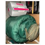 Green Sleeping Bag and MiniMate Igloo Cooler Set