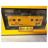 Hand Painted Powered Lionel Rail King O Scale Diesel Engine and Caboose Set