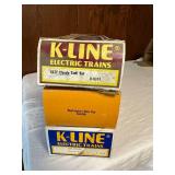 Set of 3 K-Line Electric Trains O/027 Gauge: Soo Line, M-K-T, Burlington Box Car