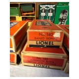 Lot of Lionel Train Accessories and Figures with Original Boxes