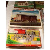 Collection of Vintage Plasticville U.S.A. HO Scale Model Kits