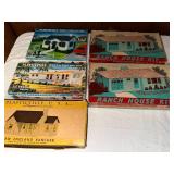 Collection of 5 Vintage Plasticville U.S.A. Building Kits