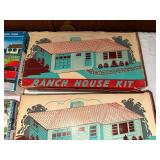 Collection of 5 Vintage Plasticville U.S.A. Building Kits