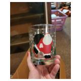 Set of 12 Santa Themed Drinking Glasses and 3 Christmas Caroler Candles
