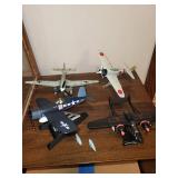 Collection of 12 Diecast Model Aircrafts with Display Stands
