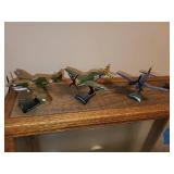Collection of 12 Diecast Model Aircrafts with Display Stands