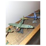 Collection of 12 Diecast Model Aircrafts with Display Stands
