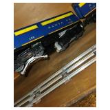 Vintage Santa Fe Model Train Set with Tracks and Accessories