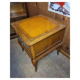 Vintage Wooden End Table with Drawers