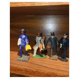 Set of 6 Vintage Train Conductor Figurines