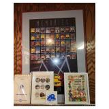 Railroad Collectibles Set with Framed Posters and Emblem Folders