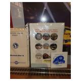 Railroad Collectibles Set with Framed Posters and Emblem Folders