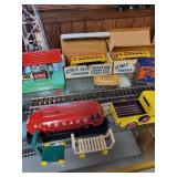 Vintage Diecast Train Set with Accessories