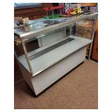 Glass Display Case with Storage and Sliding Doors