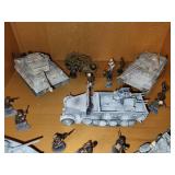 Collection of 1930s Military Tank and Soldier Models