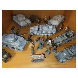 Collection of 1930s Military Tank and Soldier Models